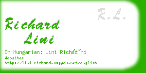 richard lini business card